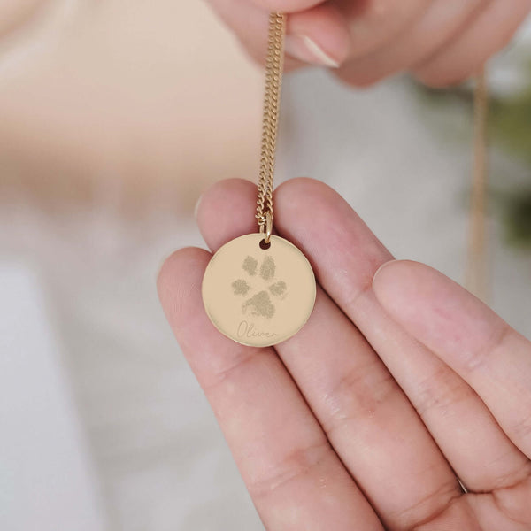 Actual paw print necklace best sale