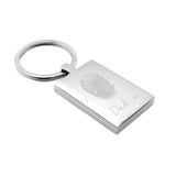 Rectangle Fingerprint Keepsake Keyring