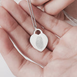 Lucy Heart Fingerprint Necklace | Memorial Jewellery | Wild Honeybee Boutique