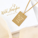 Jessica Rectangle Actual Handwriting Necklace | Engraved Handwriting | Memorial Jewellery | Signatures