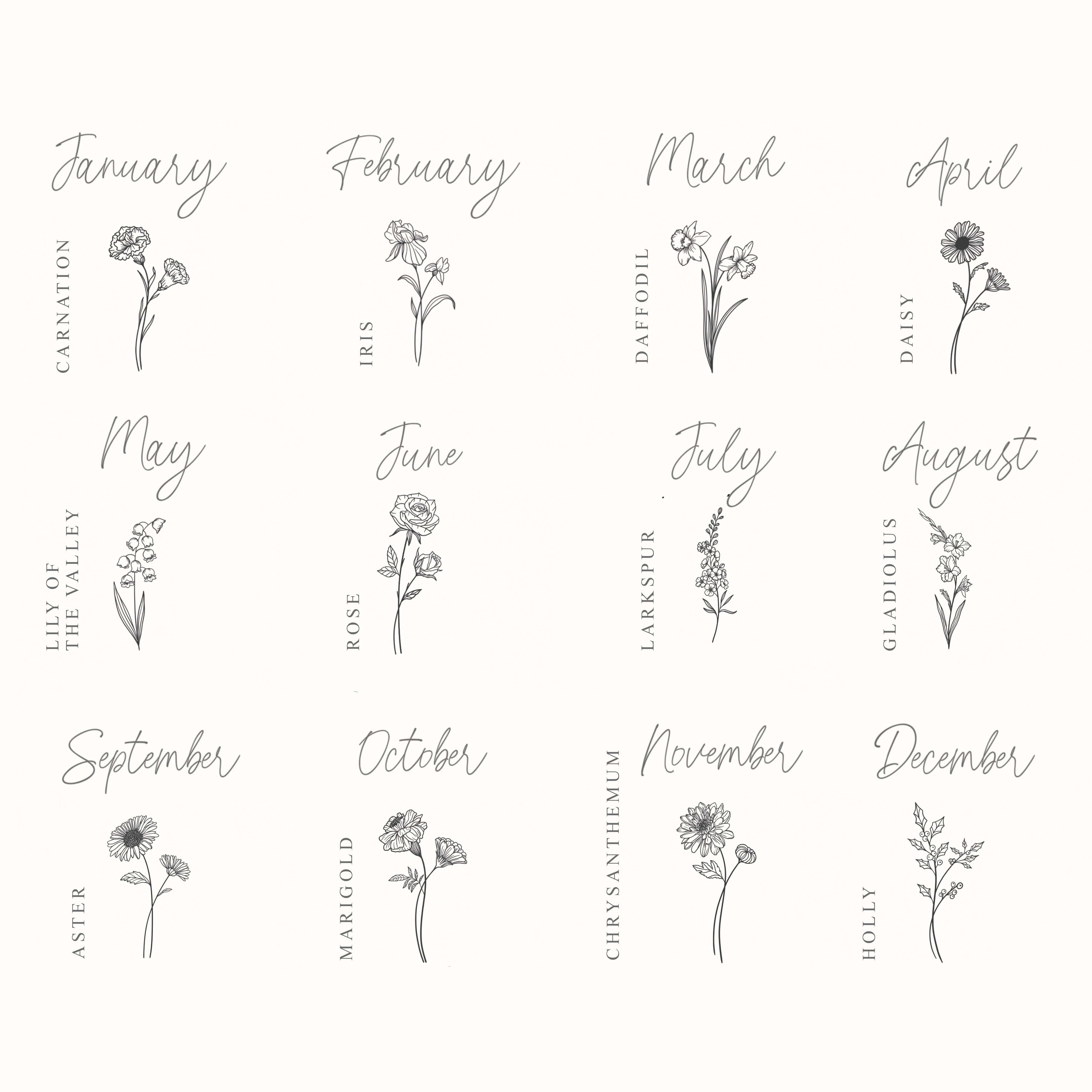 Studio Hop Personalised Choose Your Delicate Birth Flower Necklace -  Livingstons Jewellers
