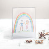 Childs Drawing Acrylic Block - A6 | Teacher Gift | Father's Day