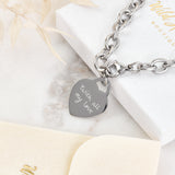 Lucy Heart Actual Handwriting Link Bracelet | Engraved Handwriting | Memorial Jewellery | Personalised