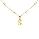 Roman Initial Satellite Necklace