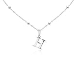 Roman Initial Satellite Necklace