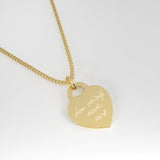 Lucy Heart Gold Actual Handwriting Necklace | Handwriting Necklace | Memorial Jewellery