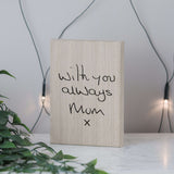 Actual Handwriting Oak Block - A6 | Handwriting Picture Memorial